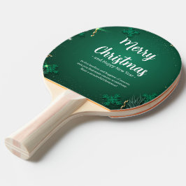 Raquete De Ping Pong Melhor Dia de Natal Simples Verde e Branco