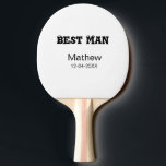 Raquete De Ping Pong Melhor homem despedida de solteiro adicionar nome<br><div class="desc">projeto</div>
