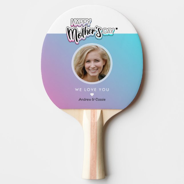 Raquete De Ping Pong Melhor mãe de sempre (Frente)