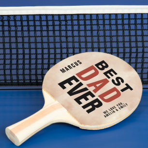 Raquete De Ping Pong Melhor Pai Alguma Vez Tendy Watercolor Dia do Pai