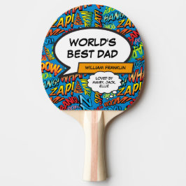 Raquete De Ping Pong Melhor Pai do Mundo Padre Funny Legal Cômico Book
