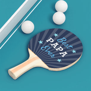 Raquete De Ping Pong Melhor Papa Nunca Dia de os pais Legal do avô