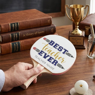 Raquete De Ping Pong Melhor Professora Personalizada De Todos Os tempos