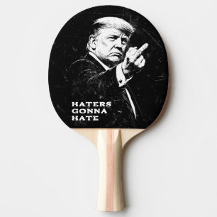 Raquete De Ping Pong Meme Engraçado Trump Dedo do Meio 2026
