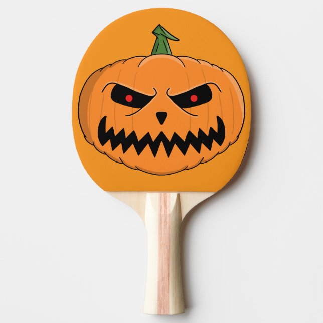 Raquete De Ping Pong Menacing Jack O'Lantern Halloween (Frente)