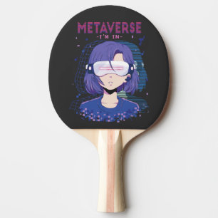 Raquete De Ping Pong Menina anime óculos de realidade virtual Remo