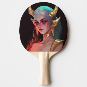 Raquete De Ping Pong Menina Ciberénica Corada de Coroa