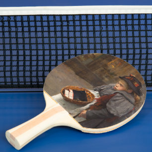 Raquete De Ping Pong Menina de Fósforos Garoto de Rua Pobreza Urbana