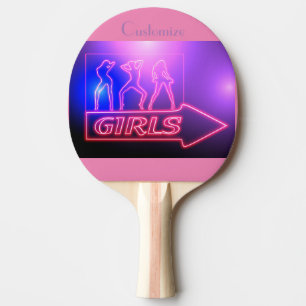 Raquete De Ping Pong Meninas Neon Rosa Assinam Thunder_Cove