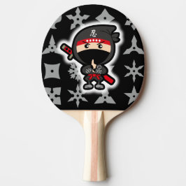 Raquete De Ping Pong Menino preto de Ninja