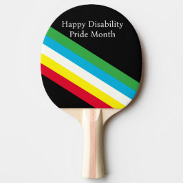 Raquete De Ping Pong Mês do Orgulho da Deficiência Feliz
