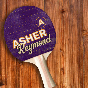 Raquete De Ping Pong Mesa do jogador de Tênis púrpura&laranja