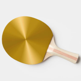 Raquete de Ping Pong Metálica Dourada