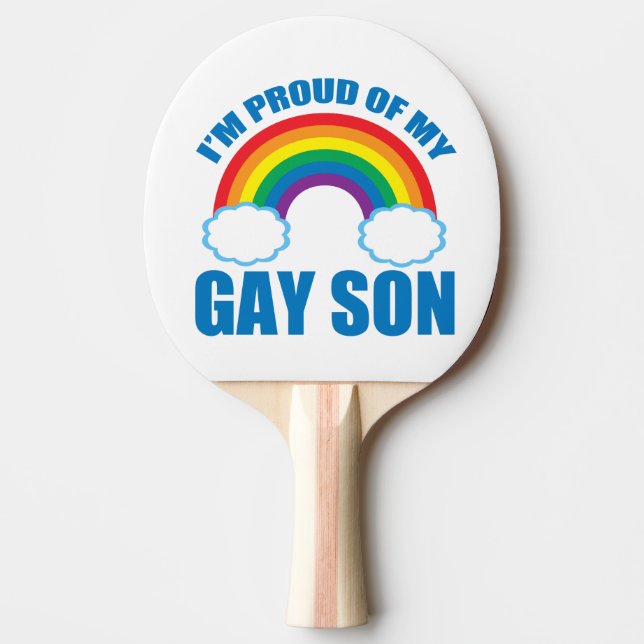 Raquete De Ping Pong Meu Filho Gay (Frente)