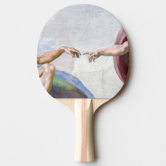 Raquete De Ping Pong Michelangelo - Criação de Adão Isolado (Frente)