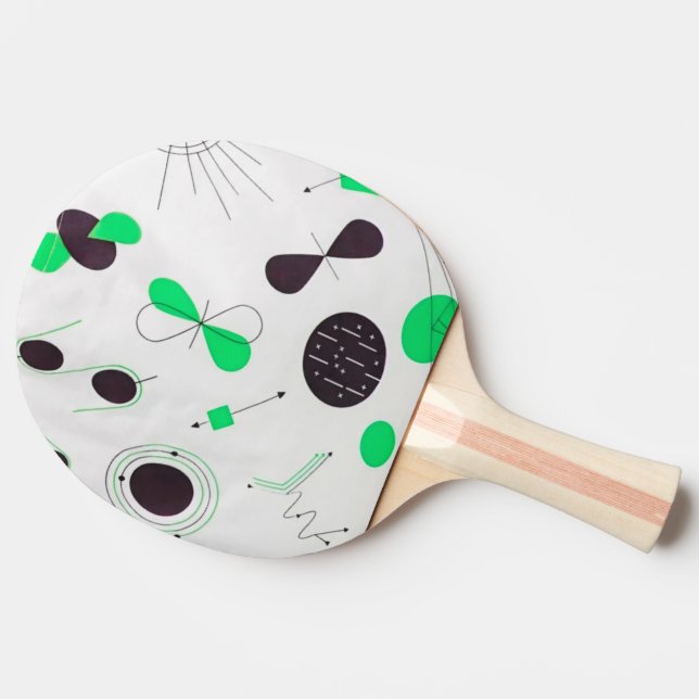 Raquete De Ping Pong Mid Century Modern Green Physics  (Lateral do verso)
