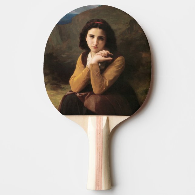 Raquete De Ping Pong Mignon Innocence of Adolescent Girl, Bouguereau (Frente)