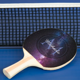 Raquete De Ping Pong Milky way bright colors personalizable monogram