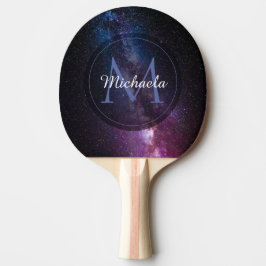 Raquete De Ping Pong Milky way bright colors personalizable monogram