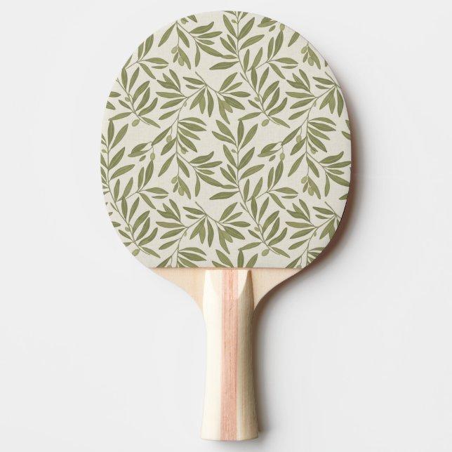 Raquete De Ping Pong Minimal Olive Branch Pattern (Frente)
