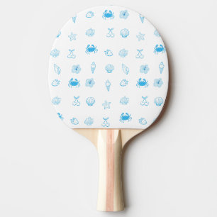 Raquete De Ping Pong Minimalista Praia Grega