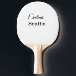 Raquete De Ping Pong Mínimo simples adicione seu nome custo local<br><div class="desc">Design</div>