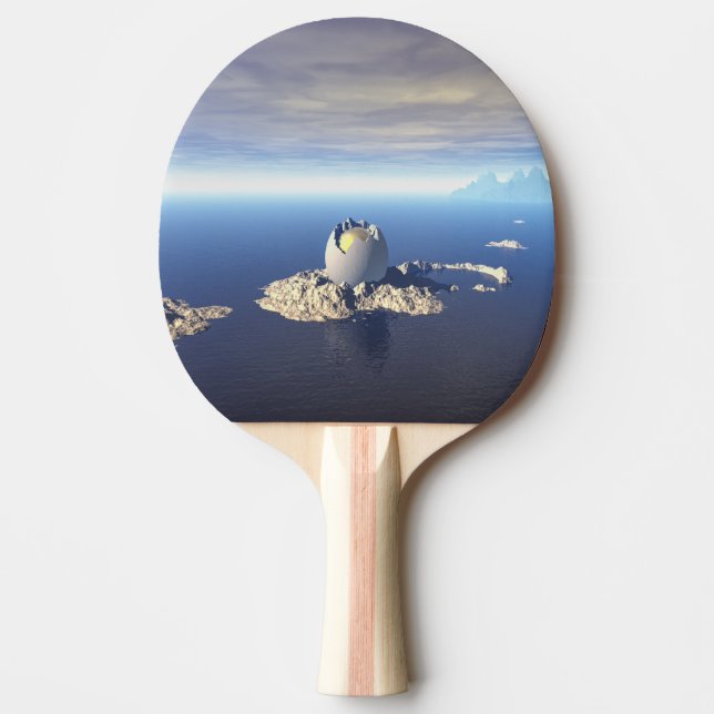 Raquete De Ping Pong Mistério de Ovo Gigante no Mar (Frente)
