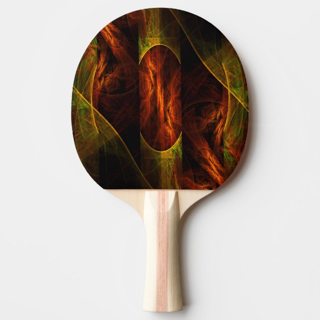 Raquete De Ping Pong Mística Abstrato da selva (Frente)