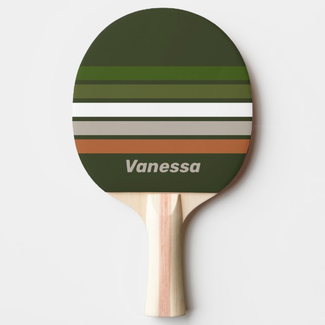 Raquete De Ping Pong Misty Grove Across Striping with Name (Frente)