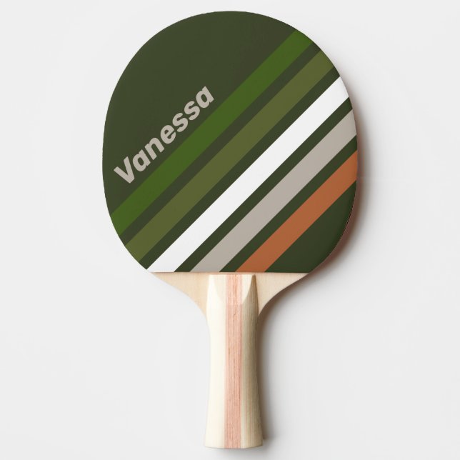 Raquete De Ping Pong Misty Grove Angled Striping with Name (Frente)
