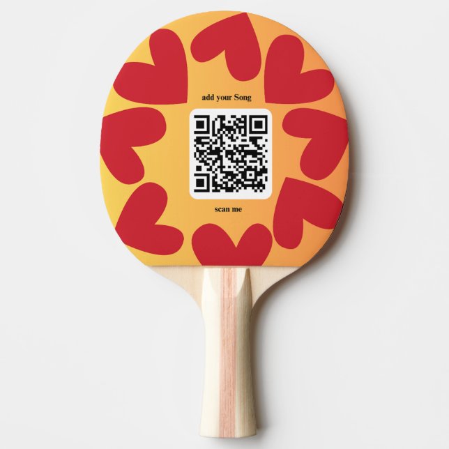 Raquete De Ping Pong Mit personalisierten Song per QR-code (Frente)