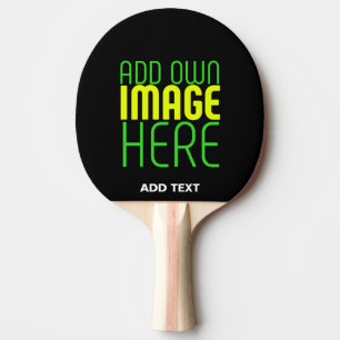 RAQUETE DE PING PONG MODELO DE TEXTO DE IMAGEM NEGRA SIMPLES EDITÁVEL M