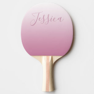 Raquete De Ping Pong Modelo Elegante e rosa editável (qualquer cor)