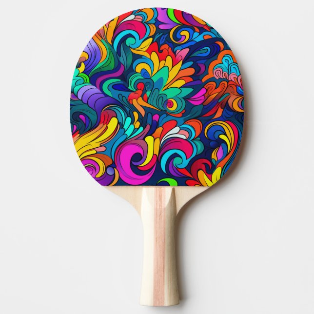 Raquete De Ping Pong Modern Art Ping Pong Paddle (Frente)