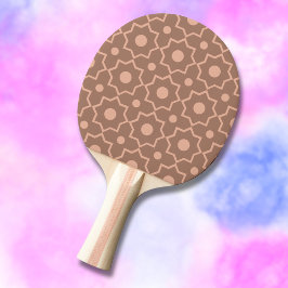Raquete De Ping Pong Modern Mocha Mousse Forma Geométrica Rosa Dusty