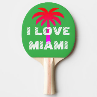 Raquete De Ping Pong Moderno personalizado vibrante verão Miami verde