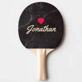 Raquete De Ping Pong Modest Dark Stone Vintage Heart Signature