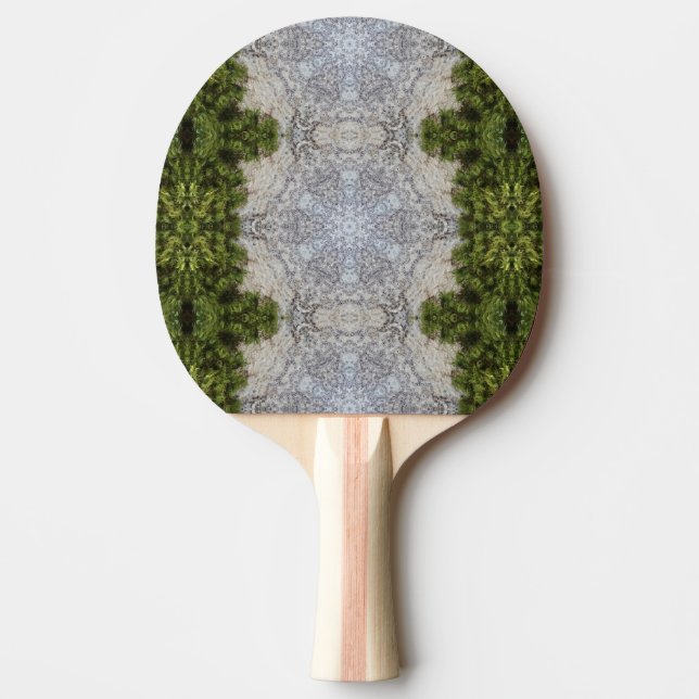 Raquete De Ping Pong Moisés Verdes e Arte da Terra (Frente)