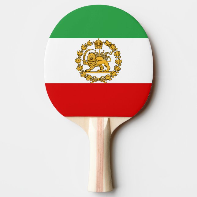 Raquete De Ping Pong Monarquia Pahlavi Do Leão Persa E Do Sinalizador S (Verso)