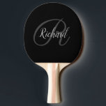 Raquete De Ping Pong Monograma<br><div class="desc">Monograma Ping Pong Paddle por Emerald</div>