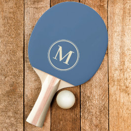 Raquete De Ping Pong Monograma Azul Capri Sólido