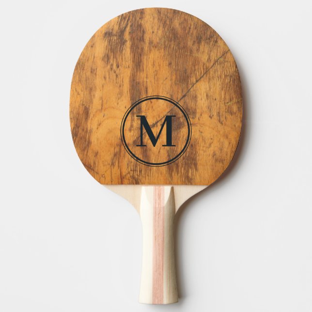 Raquete De Ping Pong Monograma da Tábua de Corte (Frente)