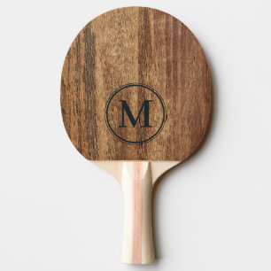 Raquete De Ping Pong Monograma de Madeira de Cedro Bruta