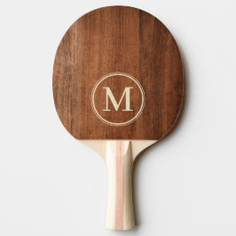Raquete De Ping Pong Monograma de Madeira de Noz Americana Rústica