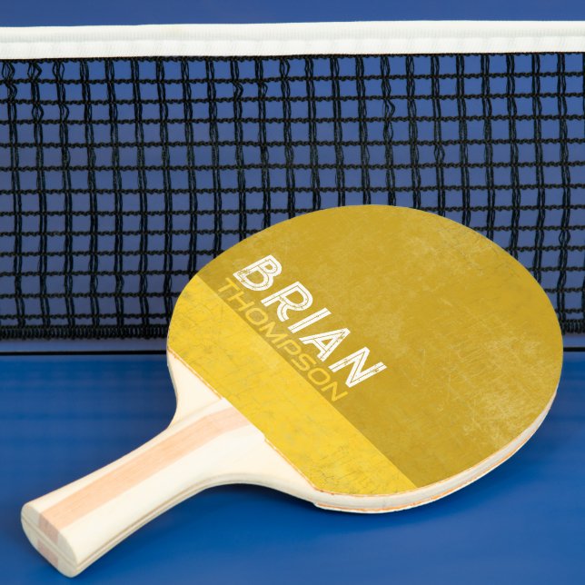 Raquete de ping pong Monograma de Mostarda legal (Insitu)