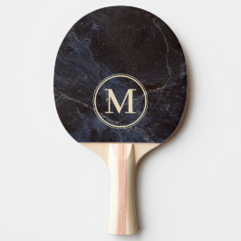 Raquete De Ping Pong Monograma de Pedra Escura Modesta