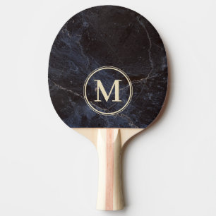 Raquete De Ping Pong Monograma de Pedra Escura Modesta