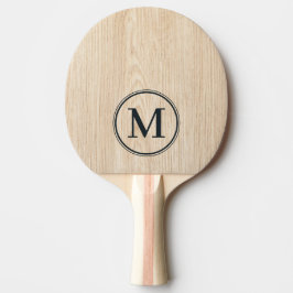 Raquete De Ping Pong Monograma de Pinheiro Branco