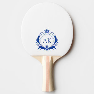 Raquete De Ping Pong Monograma de Quadro Coroa Azul