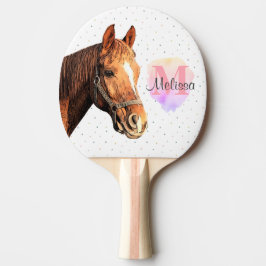 Raquete De Ping Pong Monograma dos estábulos equestres bonito